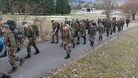 Bundeswehrangehörige des Multinationalen Kommandos Operative Führung in den Allgäuer Voralpen