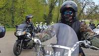 Biker auf ihren Motorrädern