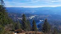 Blick ins Tal vom Gipfel des Arber
