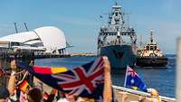 Fregatte „Bayern“ läuft in Fremantle ein
