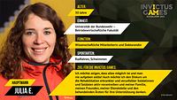 Steckbrief einer Sportlerin der Invictus Games 2023