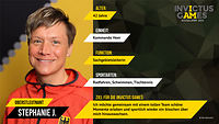 Steckbrief einer Sportlerin der Invictus Games 2023