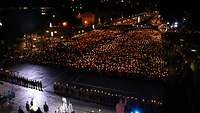 Lichterprozession vor der Rosenkranzbasilika