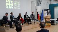 panel discussion A panel discussion with several people at the EU CSDP Innovation Day