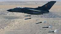 Jet dropping bombs