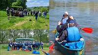 Soldatinnen und Soldaten aus Augustdorf paddelten gemeinsam auf der Weser