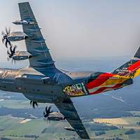 Ein A400M während der Übung Air Defender