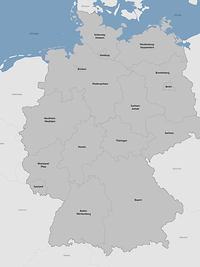 Eine Karte von Deutschland