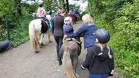 Familien beim Ponyreiten