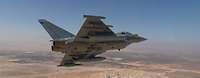 Ein Eurofighter während der Übung Desert Air 2023
