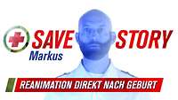 Ein Soldat im Porträt auf dem Werbeplakat für die Webserie SAVE
