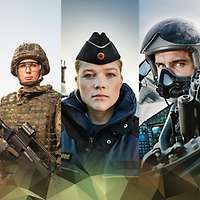 Eine Fotocollage zeigt Soldaten und Zivilisten im Porträt