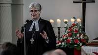 Leitende Militärdekanin Reitz im Gottesdienst