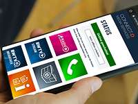 Handy mit connect-D Oberfläche