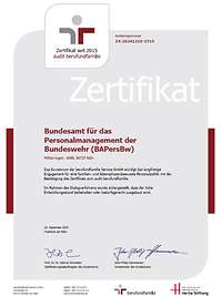 Bild des Zertifikates