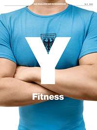 Das Cover vom Y-Magazin „Fitness“ mit Foto von einem muskulösen Mann mit Bundeswehr-Sportshirt