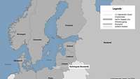 Eine Landkarte des Ostseeraumes mit der 12-Meilen-Zone.