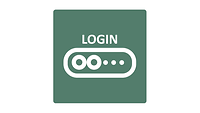 Das Wort "Login" auf grünem Hintergrund.