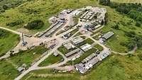 Luftbildaufnahme des Camps