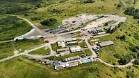 Luftbildaufnahme des Camps