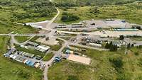 Luftbildaufnahme des Camps
