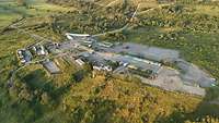 Luftbildaufnahme des Camps