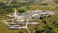 Luftbildaufnahme des Camps