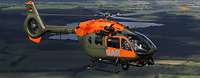 Ein Rettungshubschrauber vom Typ H145M LUH SAR beim Flug 
