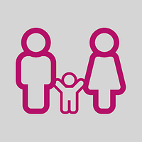 Grafik mit einer Familiendarstellung