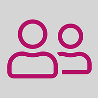 Grafik mit Silhouetten von Person