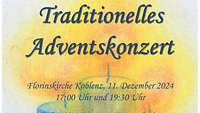 Plakat eines Advenstkonzertes