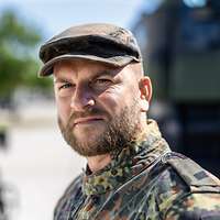 Ein Soldat im Porträt