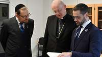 Bischof Overbeck und Bundesrabbiner Balla
