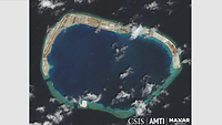 Satelittenbild einer Insel 