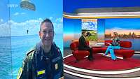 Militärpfarrer Markus Konrad während eines Interviews beim SWR