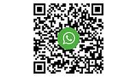 QR-Code mit einem WhatsApp Symbol.