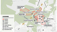 Übersichtsplan der Stationen am Tag der Bundeswehr