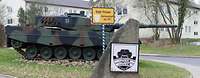 Vorführung eines Kampfpanzers Leopard im Rahmen einer Standortvorstellung