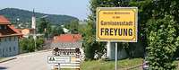 Ortseingang der Garnisonsstadt Freyung