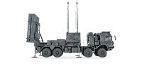 Ein Lkw vom System IRIS-T SLM freigestellt in Seitenansicht