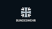 Das Logo der Bundeswehr auf schwarzer Fläche