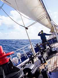 Schieflage der Segelschiffs Gorch Fock