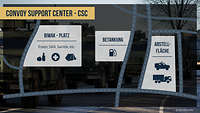 Eine Grafik zeigt den Aufbau eines Convoy Support Centers