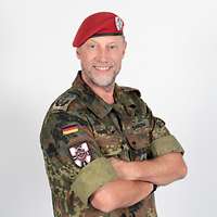 Portrait of an army soldier in uniform