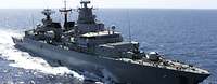Fregatte Bayern auf hoher See.