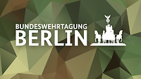 Eine Grafik mit Logo der Bundeswehrtagung Berlin auf Polygonmuster