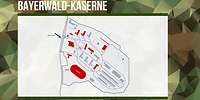 Schematische Darstellung des Kasernengeländes mit grauen und roten Flächen