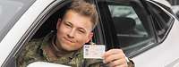 Soldat mit Führerschein
