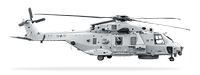 Ein Bordhubschrauber vom Typ NH-90 MRFH Sea Tiger freigestellt in Seitenansicht