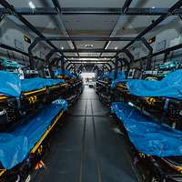 Blick in den Innenraum des Transportflugzeuges A400M MedEvac mit medizinischem Equipment